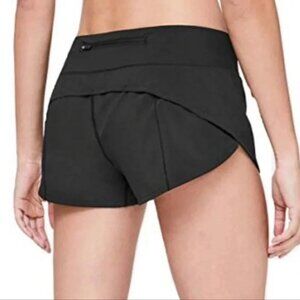 Lululemon Speed Up Shorts Black Sz  6 Drawstring Gym  Athletic Sports